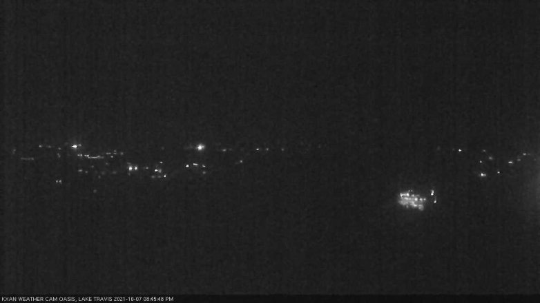 Lake Travis webcam, October 7, 2021 8:45 PM CT