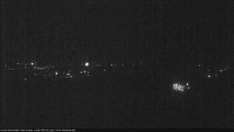 Lake Travis webcam, October 7, 2021 9:45 PM CT