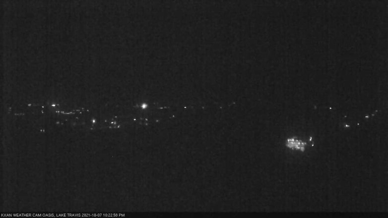 Lake Travis webcam, October 7, 2021 10:25 PM CT