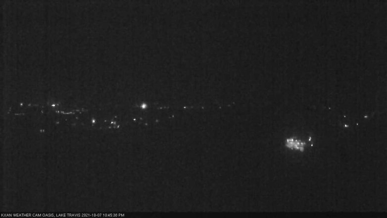 Lake Travis webcam, October 7, 2021 10:45 PM CT