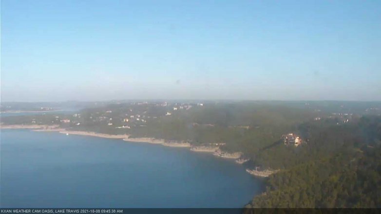 Lake Travis webcam, October 8, 2021 9:45 AM CT