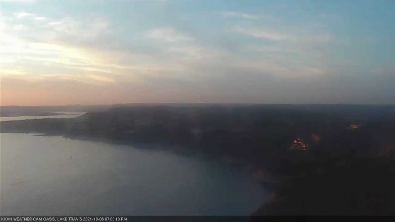 Lake Travis webcam, October 8, 2021 7:00 PM CT