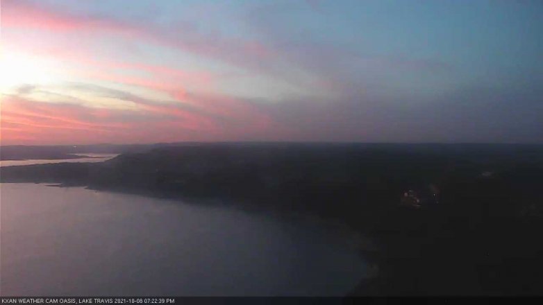 Lake Travis webcam, October 8, 2021 7:25 PM CT