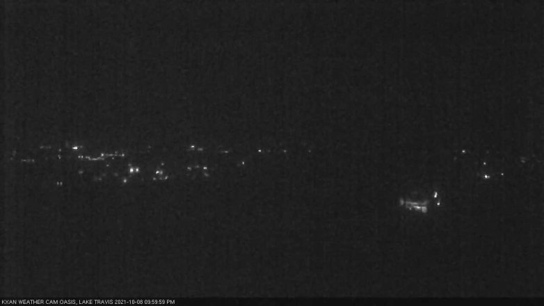 Lake Travis webcam, October 8, 2021 10:00 PM CT