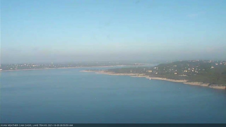 Lake Travis webcam, October 9, 2021 9:00 AM CT