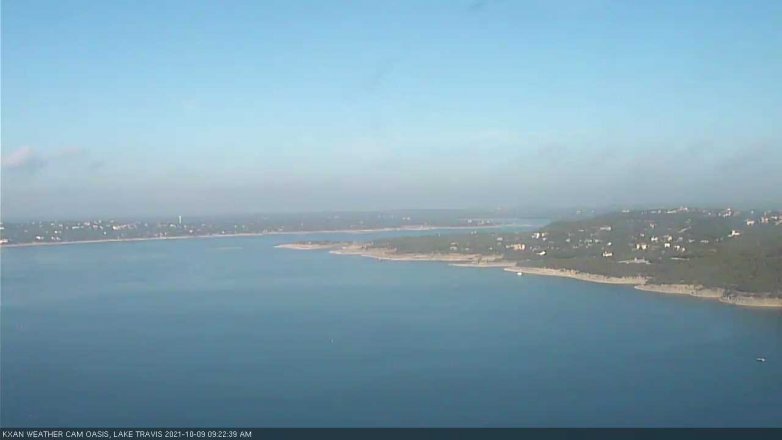 Lake Travis webcam, October 9, 2021 9:25 AM CT
