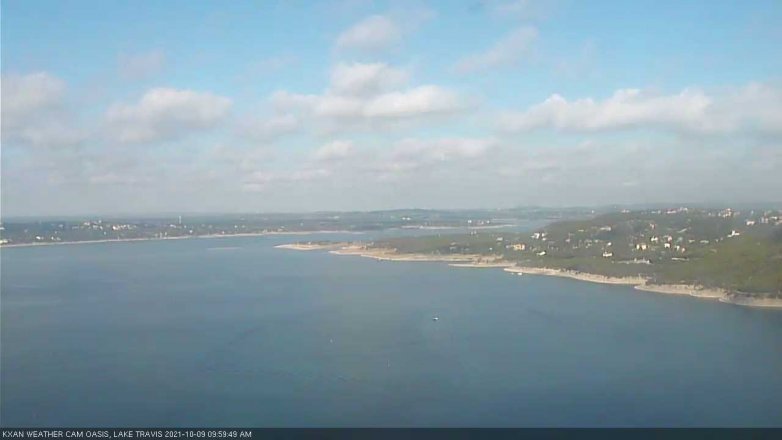 Lake Travis webcam, October 9, 2021 10:00 AM CT