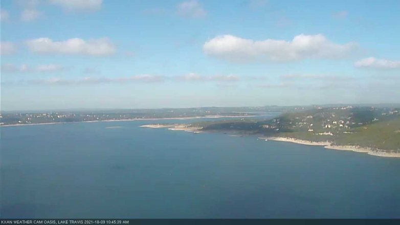 Lake Travis webcam, October 9, 2021 10:45 AM CT