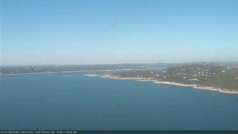 Lake Travis webcam, October 9, 2021 11:45 AM CT