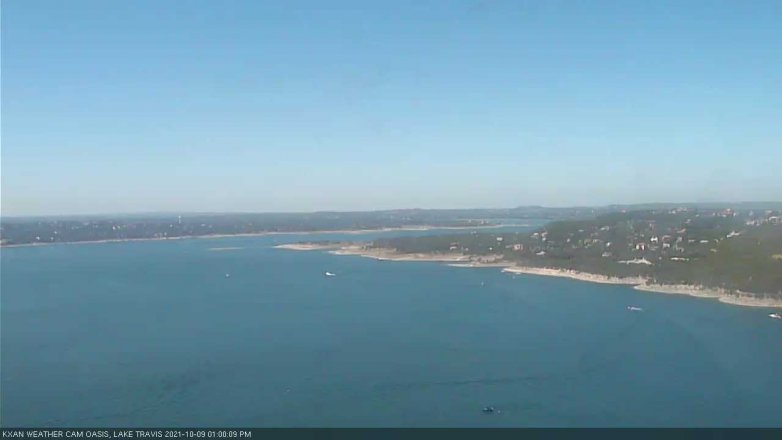 Lake Travis webcam, October 9, 2021 1:00 PM CT