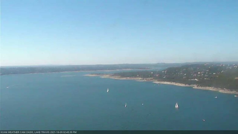 Lake Travis webcam, October 9, 2021 2:45 PM CT