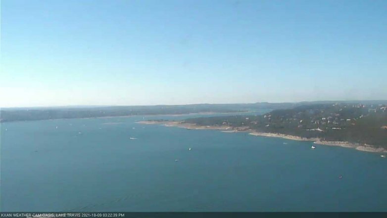 Lake Travis webcam, October 9, 2021 3:25 PM CT