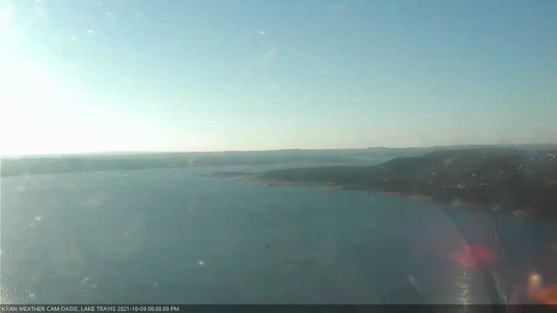 Lake Travis webcam, October 9, 2021 6:00 PM CT