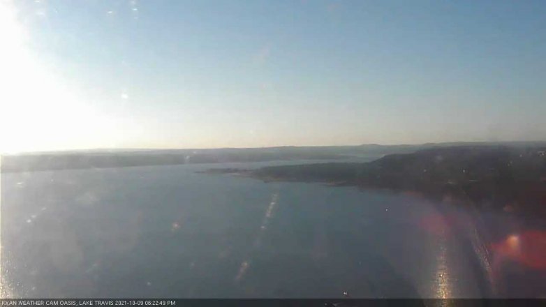 Lake Travis webcam, October 9, 2021 6:25 PM CT