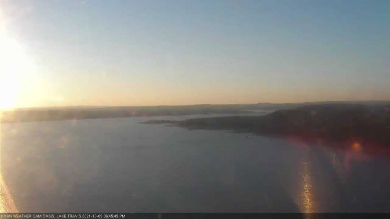 Lake Travis webcam, October 9, 2021 6:45 PM CT