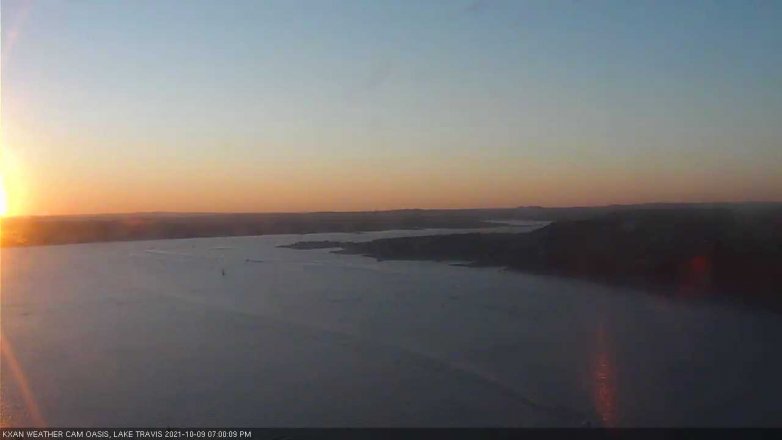 Lake Travis webcam, October 9, 2021 7:00 PM CT