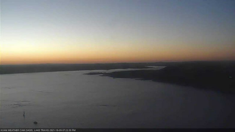 Lake Travis webcam, October 9, 2021 7:25 PM CT