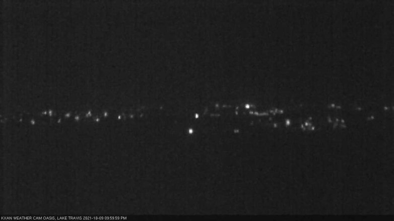Lake Travis webcam, October 9, 2021 10:00 PM CT