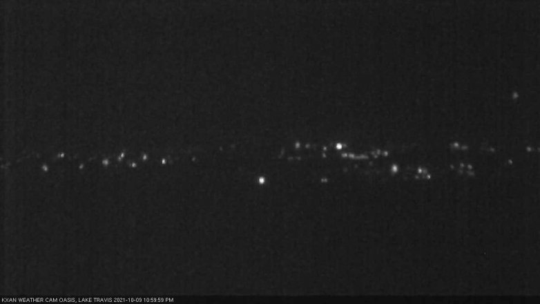 Lake Travis webcam, October 9, 2021 11:00 PM CT