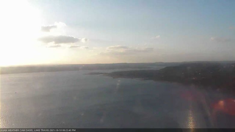 Lake Travis webcam, October 10, 2021 6:25 PM CT