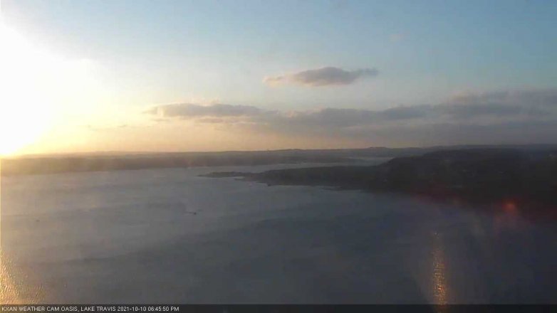 Lake Travis webcam, October 10, 2021 6:45 PM CT