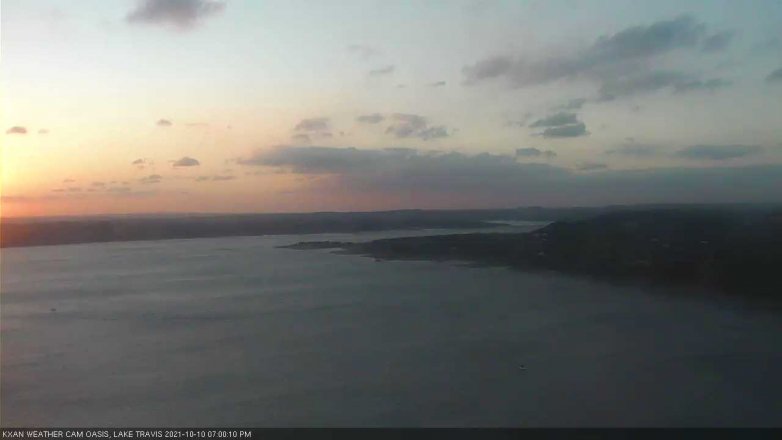 Lake Travis webcam, October 10, 2021 7:00 PM CT