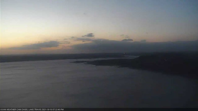 Lake Travis webcam, October 10, 2021 7:25 PM CT