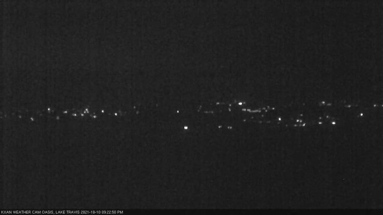 Lake Travis webcam, October 10, 2021 9:25 PM CT
