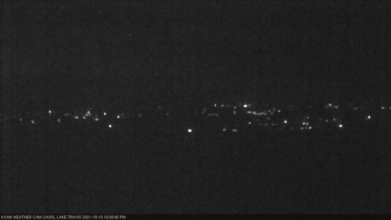 Lake Travis webcam, October 10, 2021 10:00 PM CT