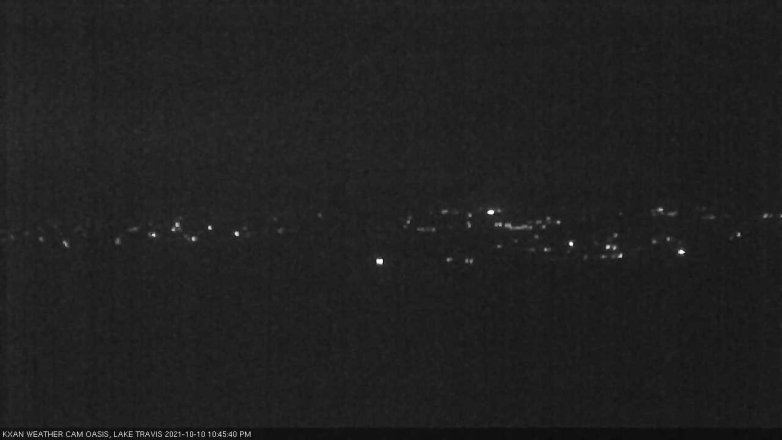 Lake Travis webcam, October 10, 2021 10:45 PM CT