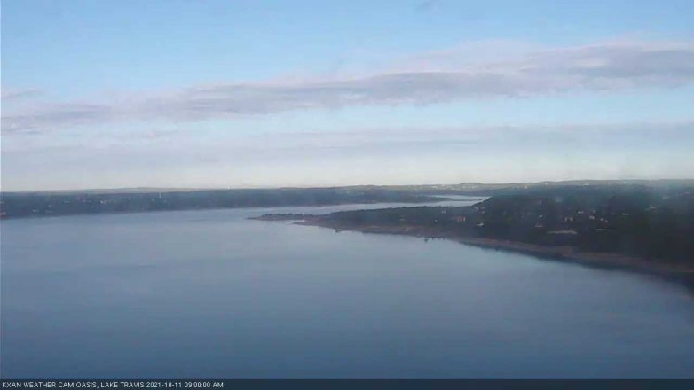 Lake Travis webcam, October 11, 2021 9:00 AM CT