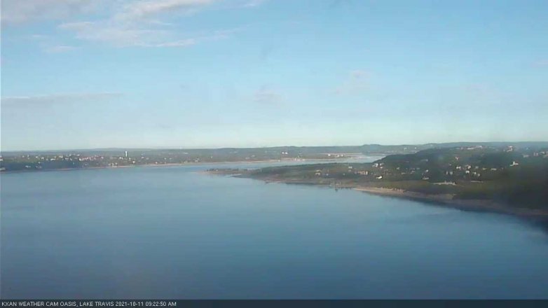 Lake Travis webcam, October 11, 2021 9:25 AM CT