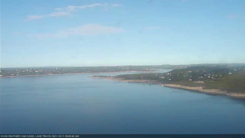 Lake Travis webcam, October 11, 2021 9:45 AM CT