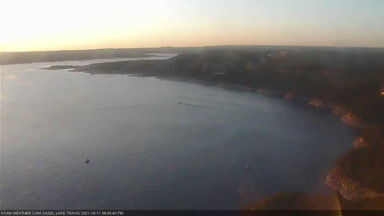 Lake Travis webcam, October 11, 2021 6:45 PM CT