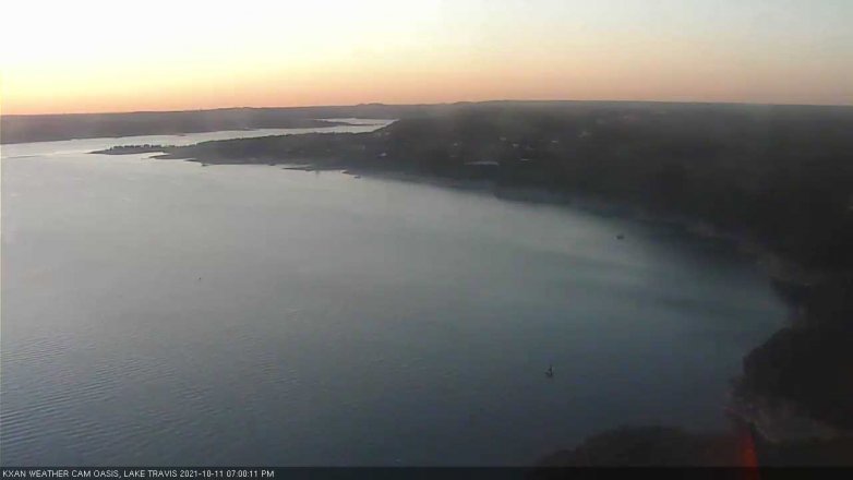 Lake Travis webcam, October 11, 2021 7:00 PM CT