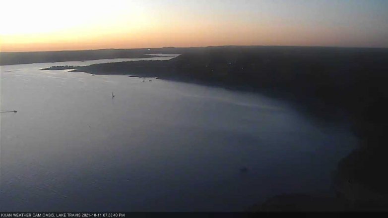 Lake Travis webcam, October 11, 2021 7:25 PM CT
