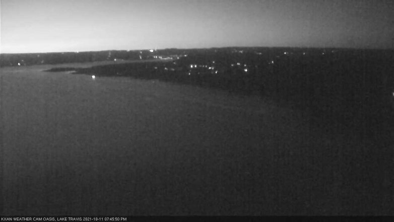 Lake Travis webcam, October 11, 2021 7:45 PM CT