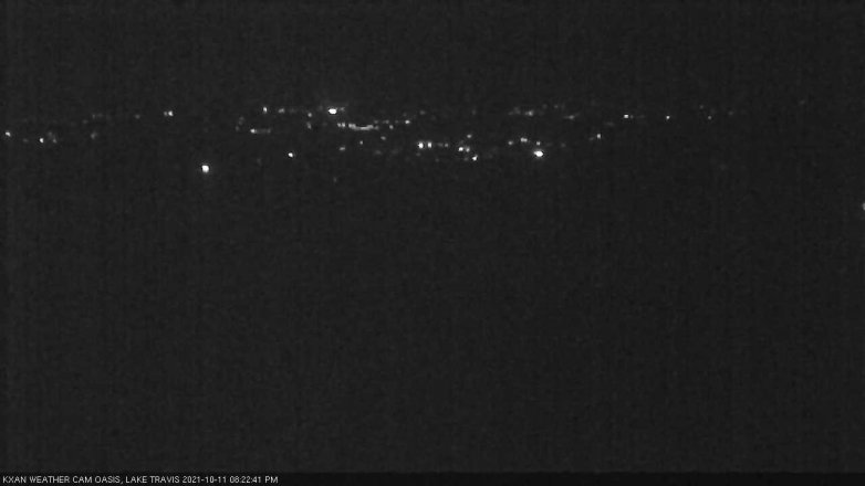 Lake Travis webcam, October 11, 2021 8:25 PM CT