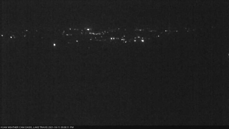 Lake Travis webcam, October 11, 2021 9:00 PM CT