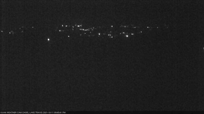 Lake Travis webcam, October 11, 2021 9:45 PM CT