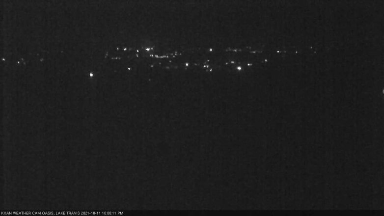 Lake Travis webcam, October 11, 2021 10:00 PM CT