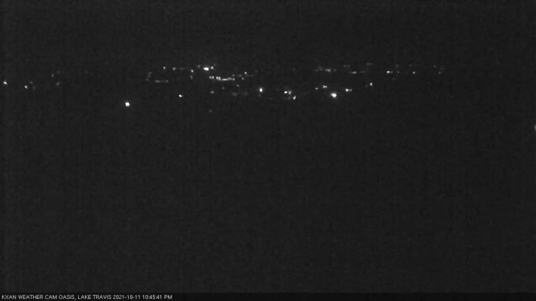 Lake Travis webcam, October 11, 2021 10:45 PM CT