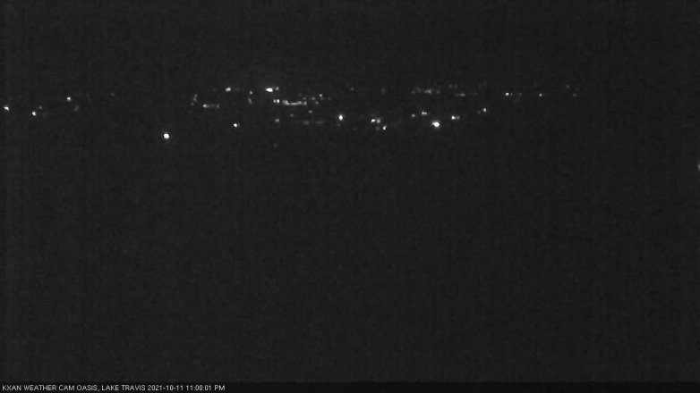Lake Travis webcam, October 11, 2021 11:00 PM CT