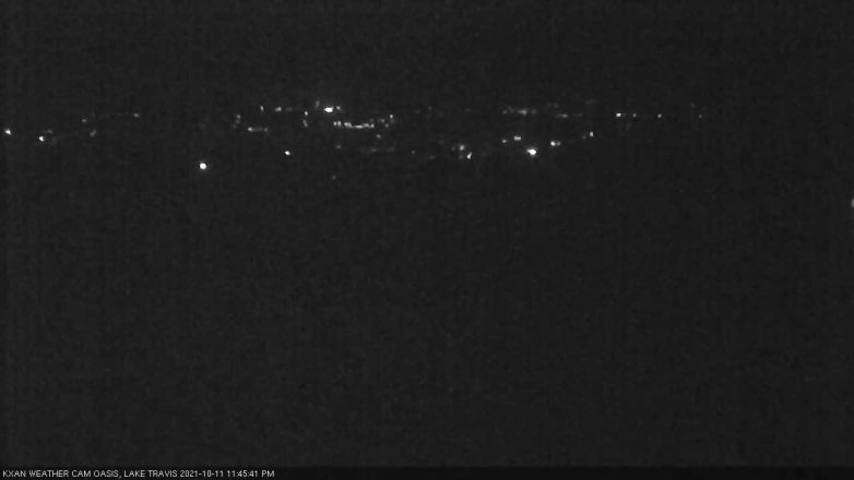 Lake Travis webcam, October 11, 2021 11:45 PM CT
