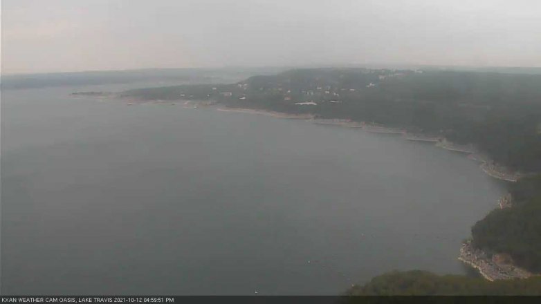 Lake Travis webcam, October 12, 2021 5:00 PM CT