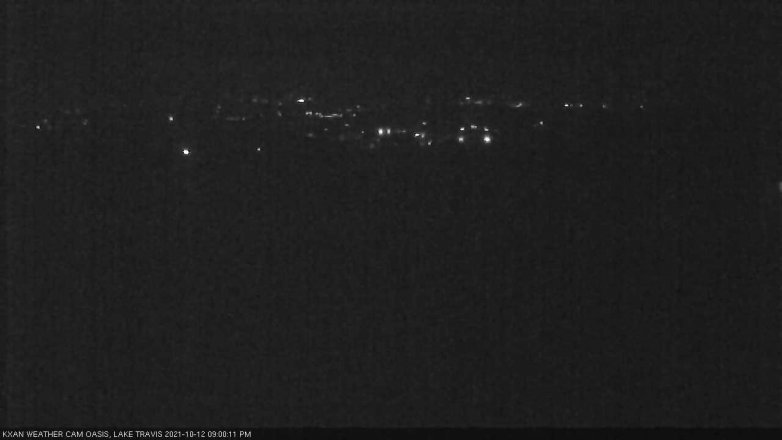 Lake Travis webcam, October 12, 2021 9:00 PM CT