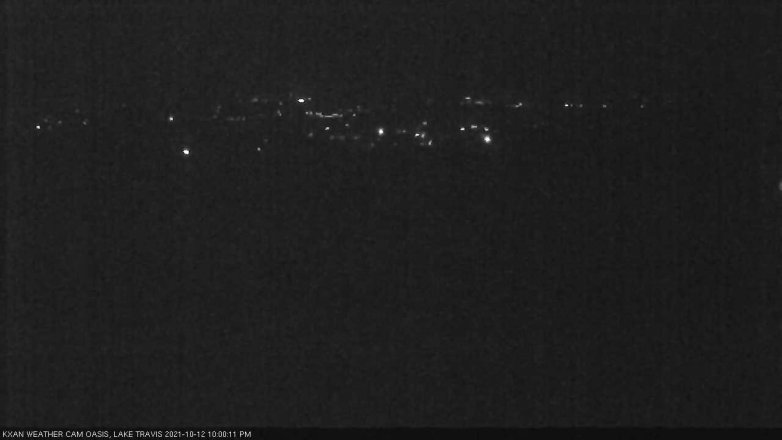 Lake Travis webcam, October 12, 2021 10:00 PM CT