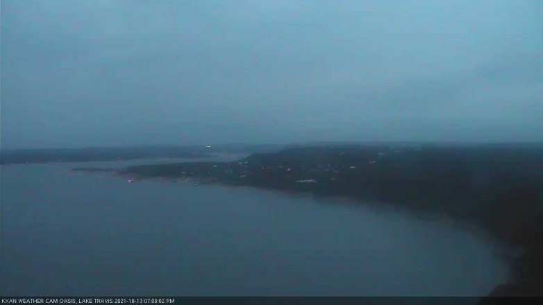 Lake Travis webcam, October 13, 2021 7:00 PM CT