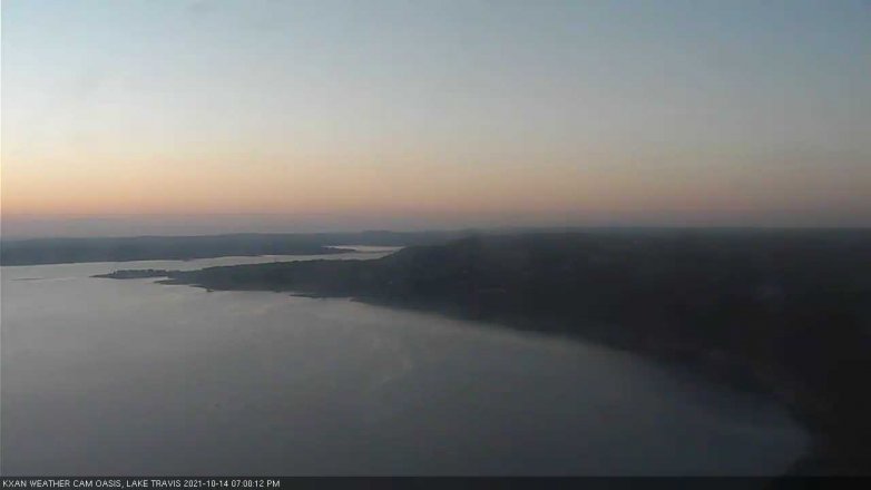 Lake Travis webcam, October 14, 2021 7:00 PM CT