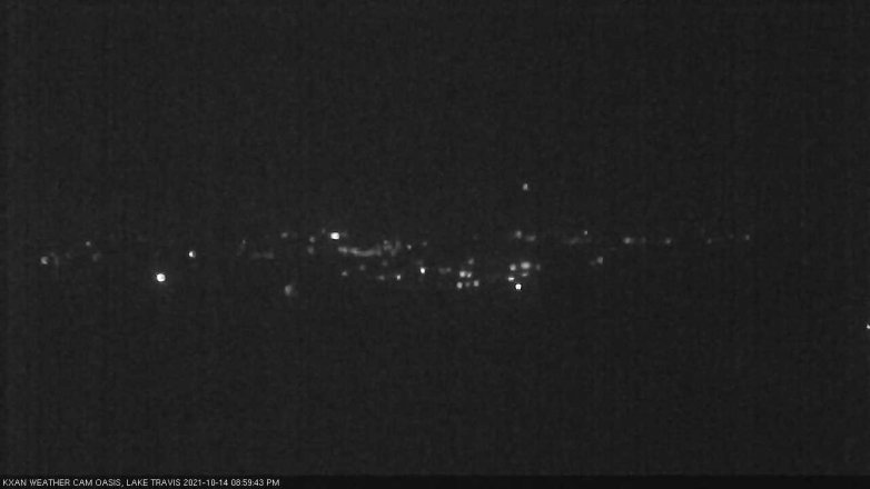 Lake Travis webcam, October 14, 2021 9:00 PM CT